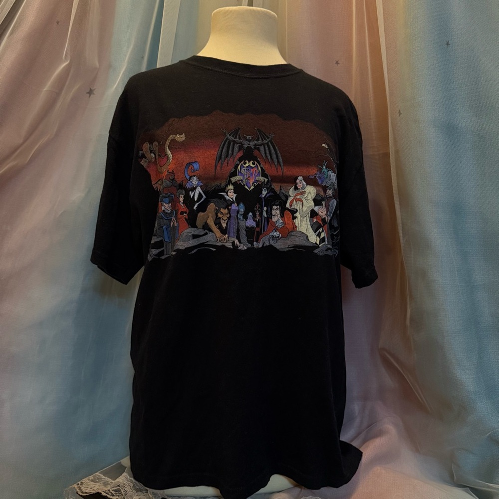 Rare Vintage Disney Villains black Shirt Large